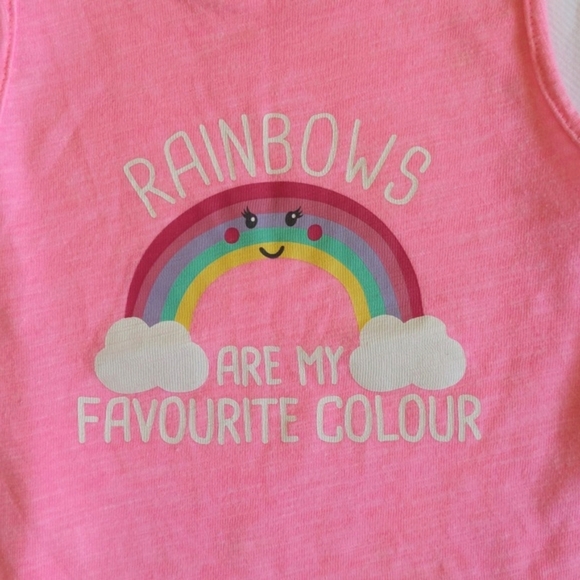 george pink rainbow graphic swing tank top 12-18 months baby toddler girls - Picture 2 of 6